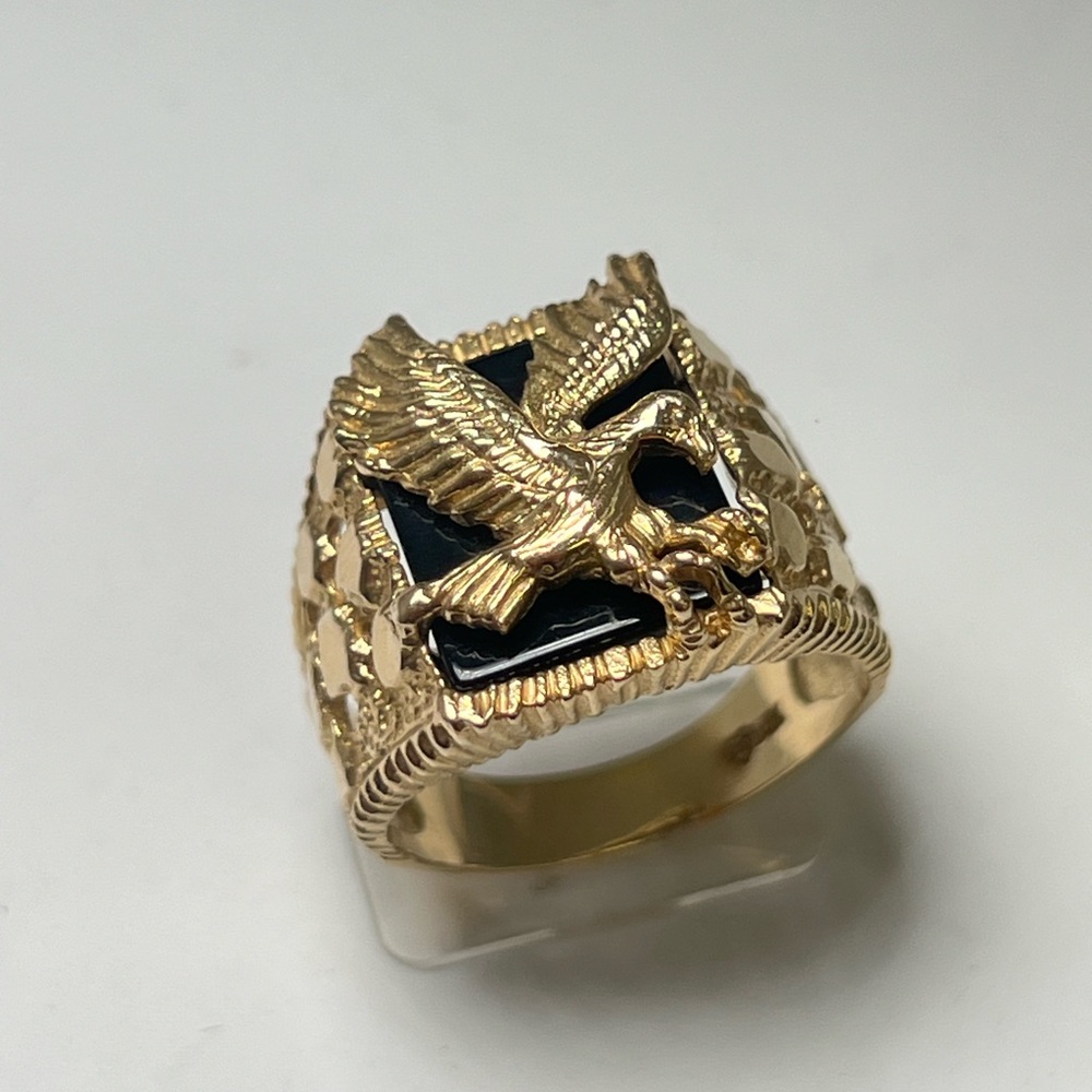 Vintage eagle nugget ring